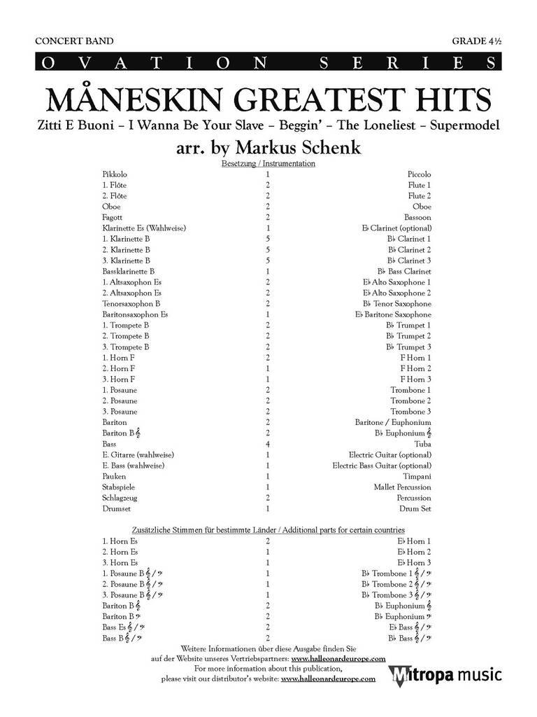 MÅNESKIN Greatest Hits